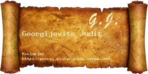 Georgijevits Judit névjegykártya